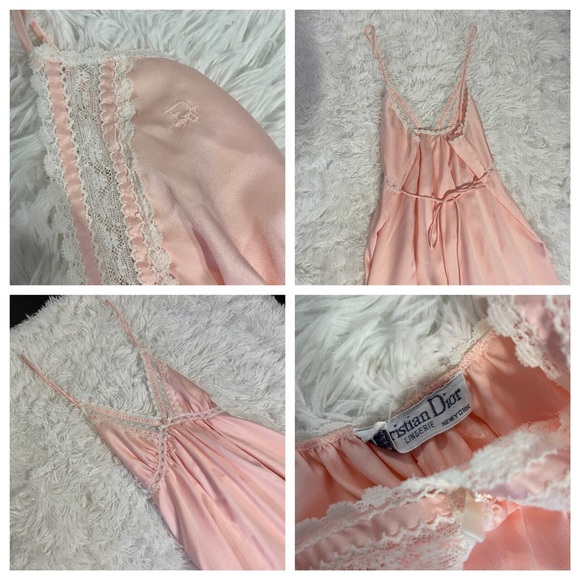Vintage Christian Dior Lingerie Slip Dress Set - Picture 2 of 4